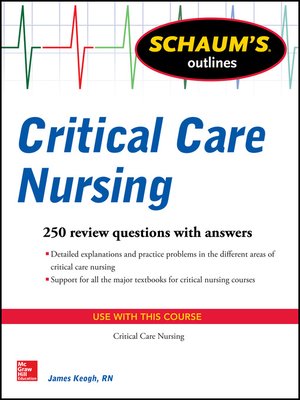 cover image of Schaum's Outline of Critical Care Nursing